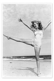 Poster Marilyn on the beach - Celebrity Collection