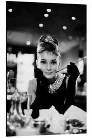 Aluminium print Audrey Hepburn in Breakfast at Tiffany's - Celebrity Collection