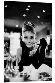 Foam board print Audrey Hepburn in Breakfast at Tiffany's - Celebrity Collection