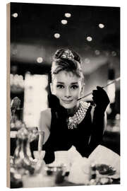 Wood print Audrey Hepburn in Breakfast at Tiffany's - Celebrity Collection