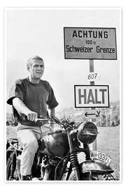 Wall art print Steve McQueen in The Great Escape - Celebrity Collection
