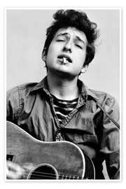 Poster Bob Dylan with guitar - Celebrity Collection