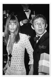 Wall art print Jane Birkin and Serge Gainsbourg - Celebrity Collection