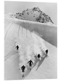 Acrylic print Vintage downhill race in the swiss alps - Vintage Ski Collection