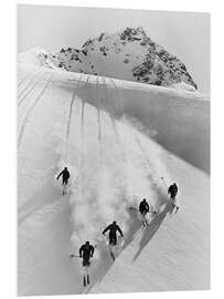 Foam board print Vintage downhill race in the swiss alps - Vintage Ski Collection