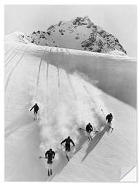 Wall sticker Vintage downhill race in the swiss alps - Vintage Ski Collection
