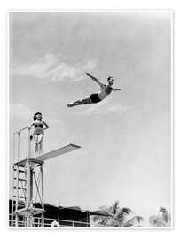 Wall art print Vintage Diver