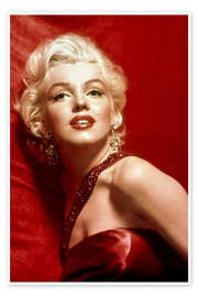 Poster Marilyn Monroe - red dress - Celebrity Collection