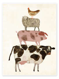 Wall art print Farm Buddies II - Victoria Borges
