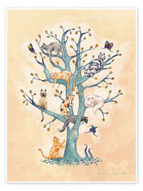 Poster The Tree of Cat Life