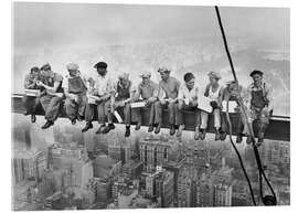 Acrylic print Lunch atop a Skyscraper