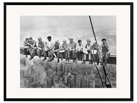 Framed art print Lunch atop a Skyscraper