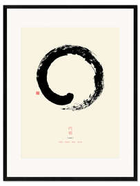 Framed art print Enso - Japanese zen circle I - Thoth Adan