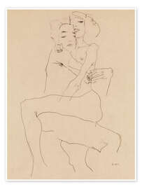Wall art print Couple Embracing - Egon Schiele