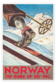 Wall art print Norway (English) - Vintage Ski Collection