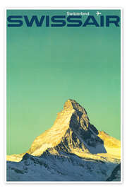 Wall art print Swissair - Vintage Travel Collection
