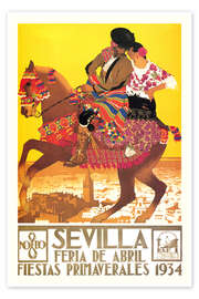 Wall art print Seville Fair (Spanish) - Vintage Travel Collection