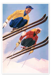 Wall art print Ski jumpers - Vintage Ski Collection