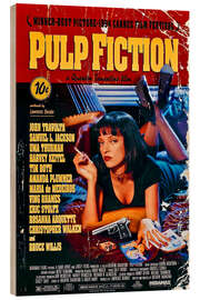 Wood print Pulp Fiction - Vintage Entertainment Collection