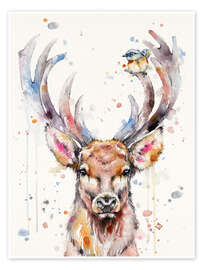 Wall art print Deery Me - Sillier Than Sally