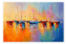 Wall art print Boats - Olha Darchuk