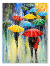 Wall art print Colourful, rainy days - Olha Darchuk