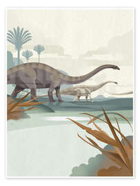 Wall art print Diplodocus - Dieter Braun