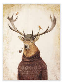 Wall art print Thinking Wild - Mike Koubou