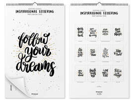 Wall calendar Typography Calendar - Inspirational Lettering 2026