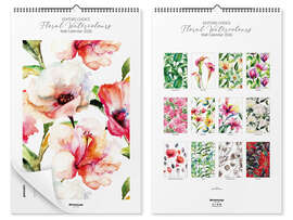 Wall calendar Aquarelle calendar - Floral Watercolours 2026
