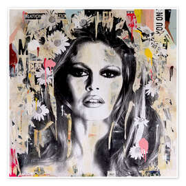 Wall art print Brigitte Bardot - Michiel Folkers