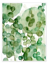Wall art print Transparent watercolor leaves - Melissa Wang