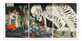 Poster Takiyasha the Witch and the Skeleton Spectre - Utagawa Kuniyoshi