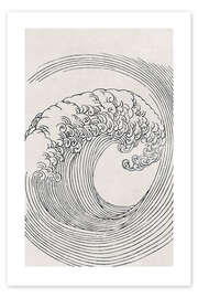 Wall art print Wave I - Mori Yūzan