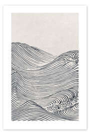 Wall art print Wave II - Mori Yūzan