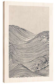 Wood print Wave II - Mori Yūzan