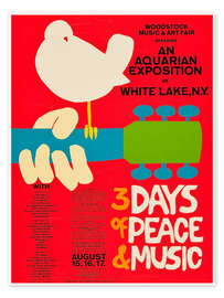 Wall art print Woodstock Festival - Vintage Entertainment Collection