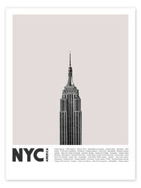 Wall art print Attractions in New York II - Finlay and Noa