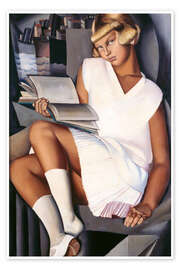 Wall art print Kizette in pink - Tamara de Lempicka