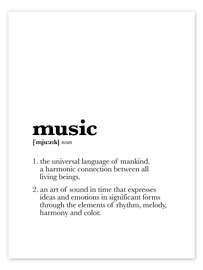 Wall art print Music - Definition - Michael Tarassow