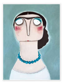 Wall art print Frida, Based on Kahlo - Lacaluna