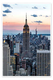 Poster Empire State Building Sunset, New York - Mike Centioli