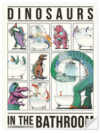 Wall sticker Dinosaurs in the Bathroom - Wyatt9