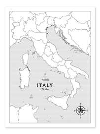 Colouring poster Italy