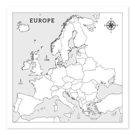 Colouring poster Europe