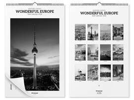 Wall calendar Photo calendar - Wonderful Europe 2026