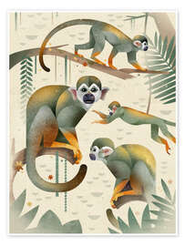 Wall art print Squirrel monkey - Dieter Braun