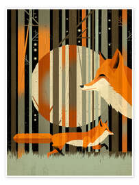 Wall art print Midnight Foxes - Dieter Braun