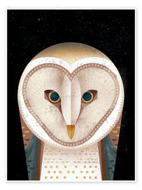 Wall art print Barn Owl - Dieter Braun