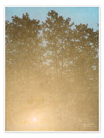 Poster Sunset, Fontainebleau - Valdemar  Schønheyder Møller